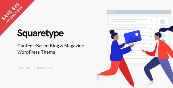 Best Squaretype - Modern Blog WordPress Theme in 2019 149 00 preview sale. large preview |