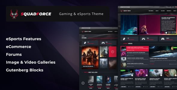 Best Wordpress Trading Template in 2019: SquadForce - eSports Gaming WordPress Theme 29 inline preview. large preview |