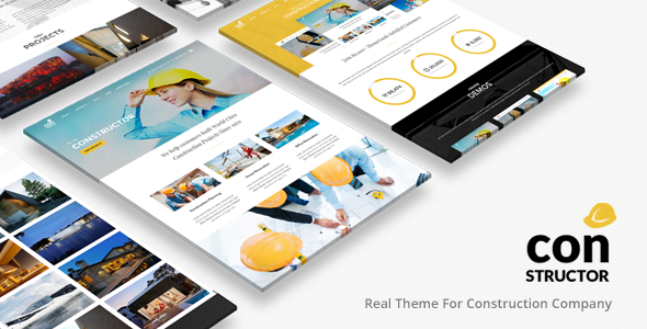 Best WordPress Template: Constructor | Construction WordPress 1 01 Cover. large preview |