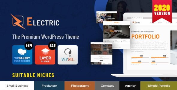 Top WordPress Theme & Website Template: Electric - The WordPress Theme 1 electric preview banner 4.0. large preview |