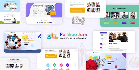 Top WordPress Theme & Website Template: Pallikoodam - School WordPress Theme 1 pallikodam. large preview |