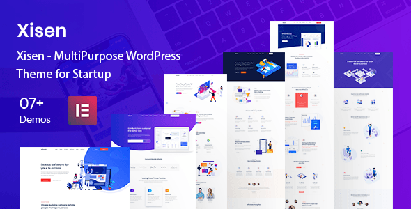 Discover Featured Wordpress template in 2019: Xisen - MultiPurpose WordPress Theme for Startup 1 preview. large preview |