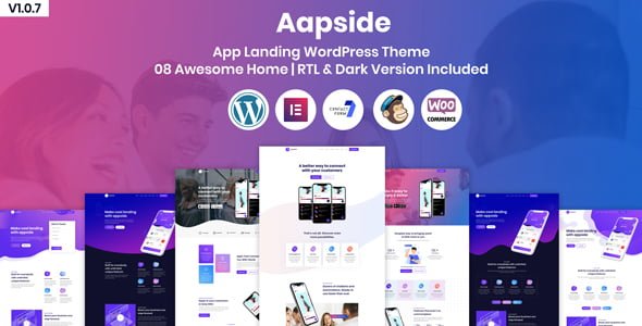 Discover Featured Wordpress template: Aapside - App Landing WordPress Theme 1 00 preview image. large preview |