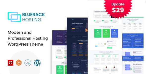 Discover Featured Wordpress template in 2019: Bluerack - Modern Hosting WordPress Theme with WHMCS 5 bluerank preview. large preview |