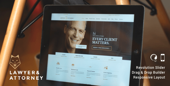 Best Wordpress Trading Template in 2019: Lawyer & Attorney - WordPress 27 01. large preview |