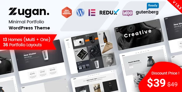 Top WordPress Theme & Website Template: Zugan - Minimal Portfolio WordPress Theme 21 1555975859 01 preview. large preview |