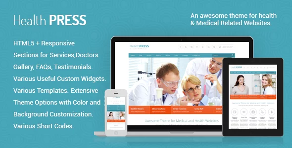 Discover Featured Wordpress template: HealthPress - Medical WordPress Theme 17 01 preview. large preview |