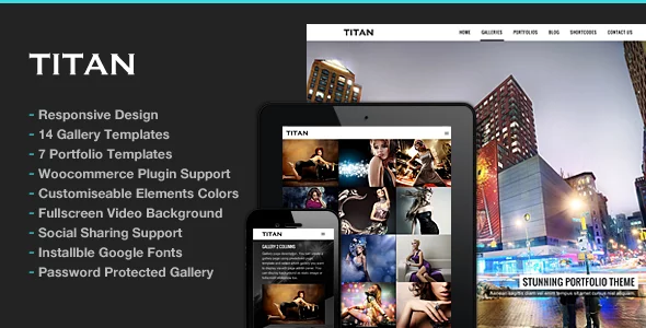 Updated Wordpress Theme: Photography WordPress | Titan for Photography 9 1562563852 01 Cover. large preview |