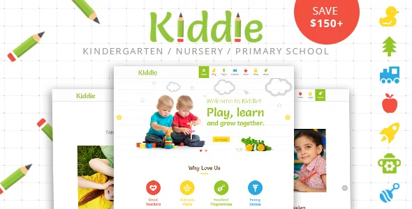 Best WordPress Template: Kiddie - Kindergarten WordPress Theme 15 kiddie 4 preview theme image. large preview |