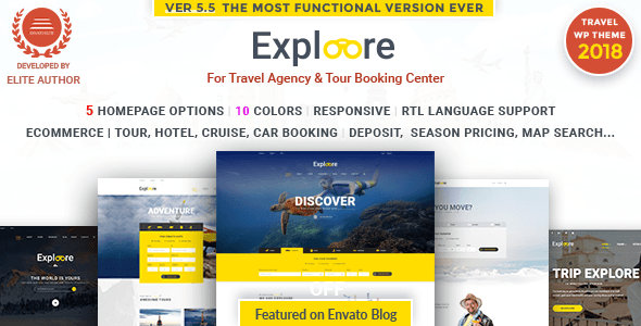 Best Wordpress Trading Template in 2019: Tour Travel WordPress | EXPLOORE 63 |