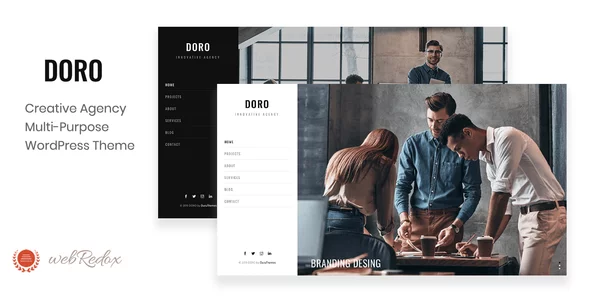 Best WordPress Template: DORO - Creative Agency WordPress Theme 7 1568656855 preview. large preview |