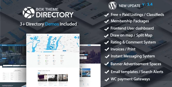 Updated Wordpress Theme: Directory | Multi-purpose WordPress Theme 19 01 directory large preview. large preview |