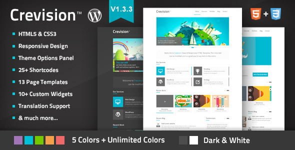Updated Wordpress Theme: Crevision - Responsive WordPress Theme 169 preview. large preview |