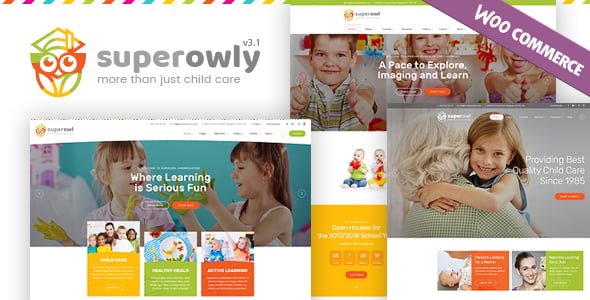 Discover Featured Wordpress template: SuperOwly - Kids WordPress Theme 37 preview big. large preview |