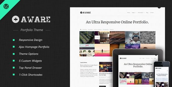 Best Wordpress Trading Template in 2019: Aware - Responsive Wordpress Portfolio Theme 7 01 Preview Image. large preview |