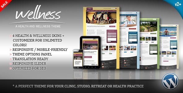 Best WordPress Template: Wellness - A Health & Wellness WordPress Theme 55 Wellness MarketingImage. large preview |