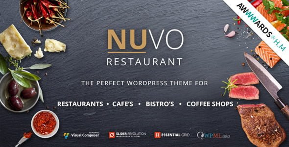 Best WordPress Template: NUVO - Cafe & Restaurant WordPress Theme 33 01 NUVOpreview. large preview |