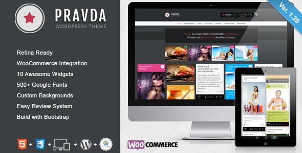 Best Wordpress Trading Template in 2019: Pravda - Retina Responsive WordPress Blog Theme 67 01 Title. large preview |
