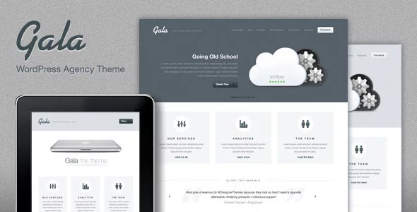 Updated Wordpress Theme: Gala, a Tasty Mac-inspired Agency WordPress Theme 23 1588156231 01 preview. large preview |