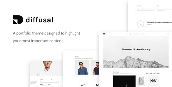 Top WordPress Theme & Website Template: Diffusal - Portfolio Creative WordPress Theme 3 1590361234 01 preview. large preview |
